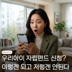 우리아이 자립펀드 신청, '이렇게'는 되고 '저렇게'는 안된다? 필수 상식 3가지 5 자립펀드
